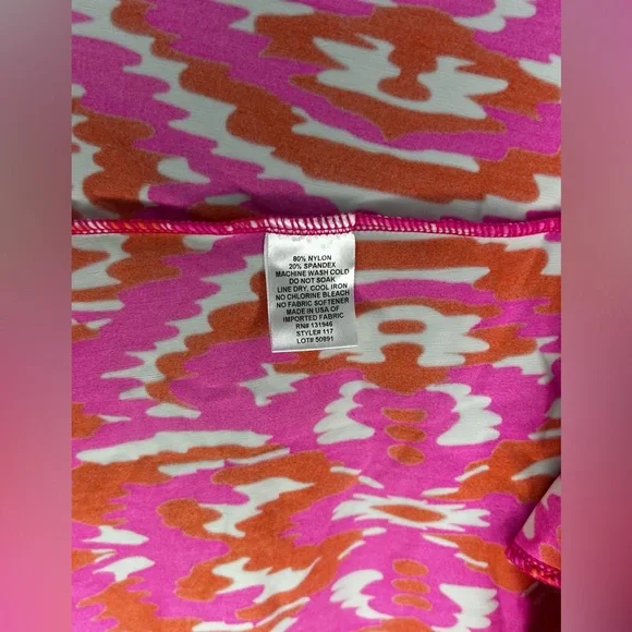Women’s Jude Connally Pink Orange Geometric Sleeveless Midi Dress Designer Large - Picture 4 of 4